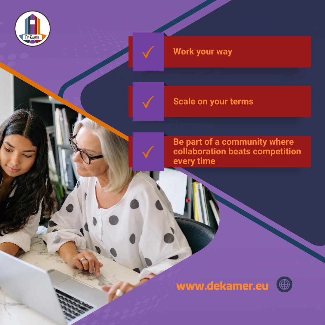 Whether you’re looking for a quiet desk, a professional address, or a base for your growing team, De Kamer adapts to your work, not the other way around.

🔗 Ready to work differently? Find your perfect setup: dekamer.eu

#DeKamerEU