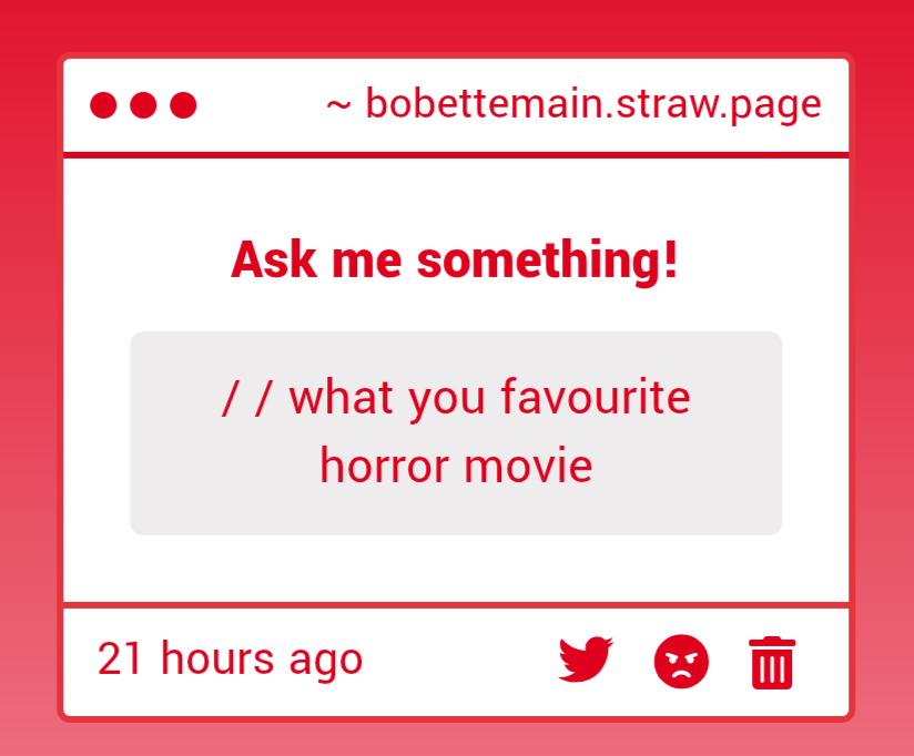 BobetteCarolynn's tweet image. It's " A Nightmare Before Christmas"! 🎄 🎃
//For the admin, I don't have one. I never watched Horror movies, not because I am scared, I just don't, so I don't have a favorite one... 😅