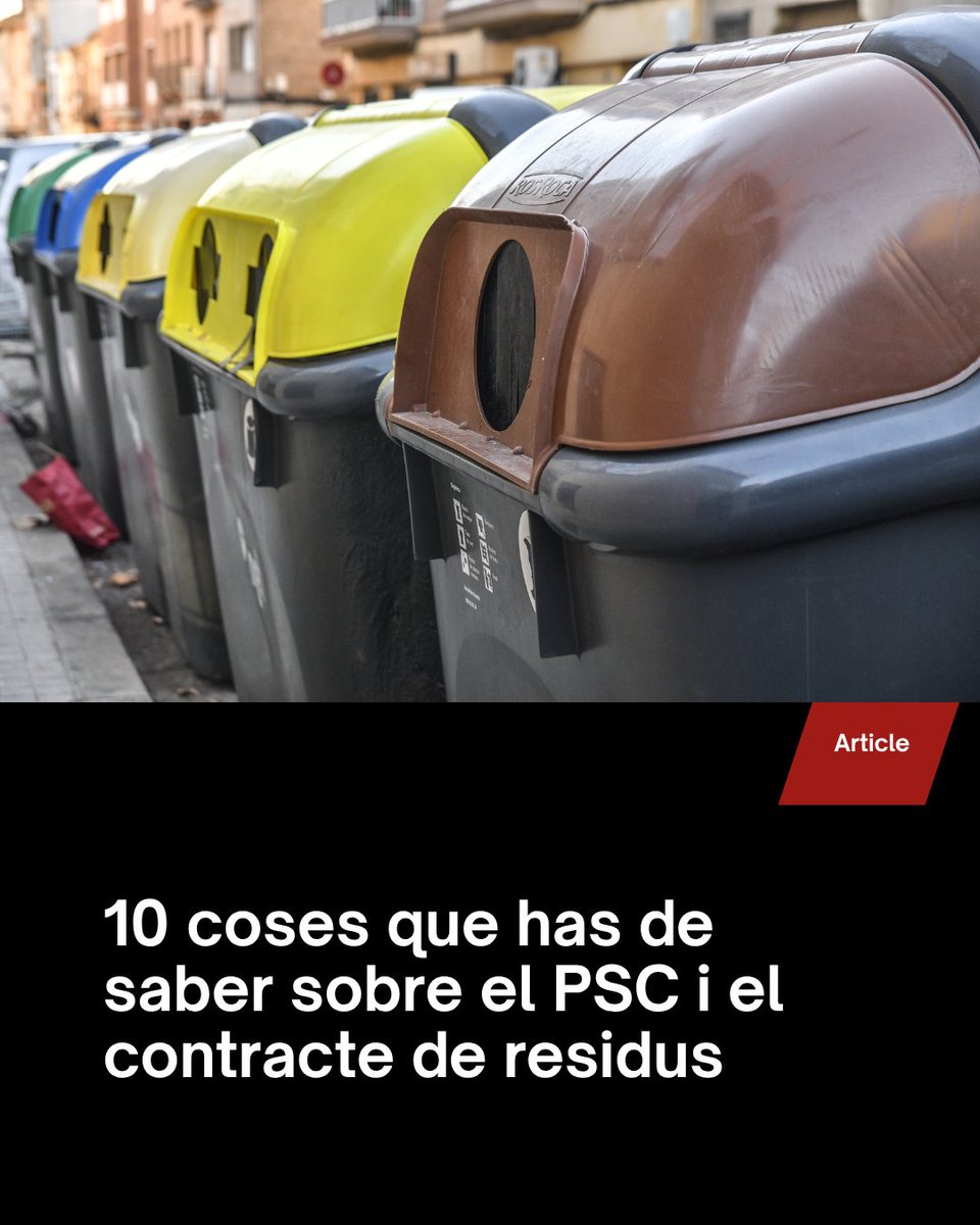 📢 ARTICLE | 10 coses que has de saber sobre el PSC i el contracte de residus

🟥 Llegeix l'article complet
limpuls.cat/2025/07/25/10-…