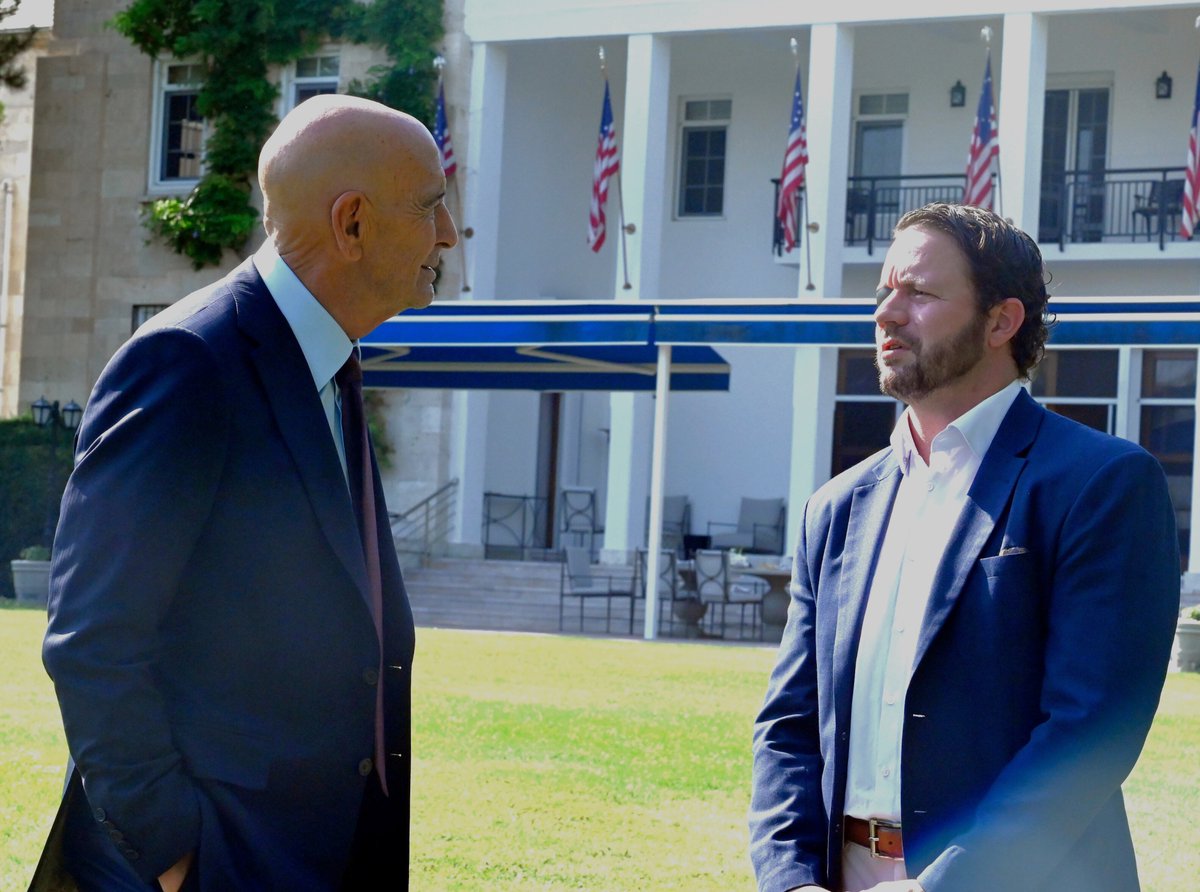 Ambassador Tom Barrack (@usambturkiye) on Twitter photo Proud to welcome <a href="/DanCrenshawTX/">Dan Crenshaw</a> to Türkiye. As a decorated Navy SEAL and a dedicated member of Congress, he exhibits all the talent and traits of <a href="/POTUS/">President Donald J. Trump</a>'s mantra of “peace through strength.” His visit reflects a steadfast commitment to strengthening U.S.-Türkiye relations and Proud to welcome <a href="/DanCrenshawTX/">Dan Crenshaw</a> to Türkiye. As a decorated Navy SEAL and a dedicated member of Congress, he exhibits all the talent and traits of <a href="/POTUS/">President Donald J. Trump</a>'s mantra of “peace through strength.” His visit reflects a steadfast commitment to strengthening U.S.-Türkiye relations and