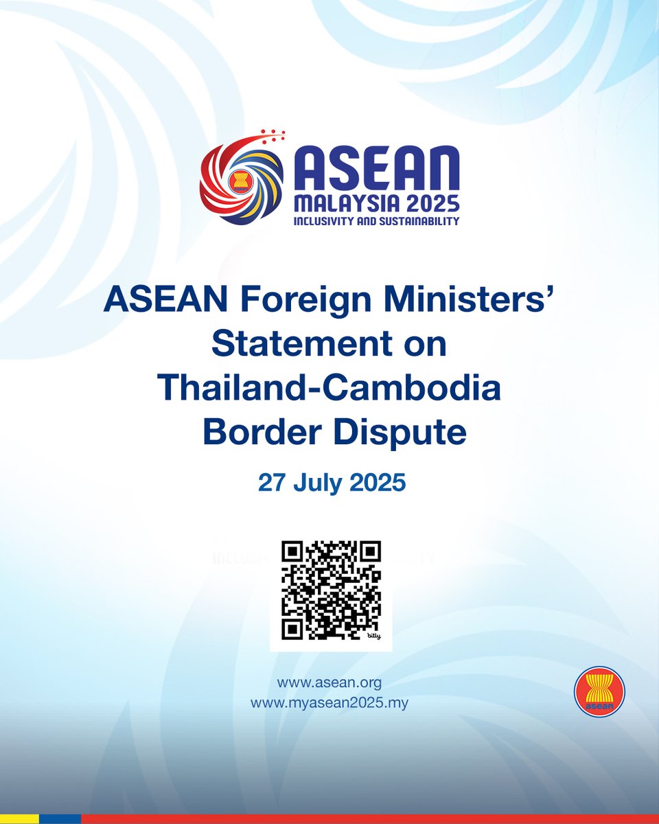 We are deeply concerned over the ongoing situation at the border areas between the Kingdom of Cambodia and the Kingdom of Thailand which have resulted in increasing number of casualties on both sides and destruction of public properties, as well as displacement of a large number