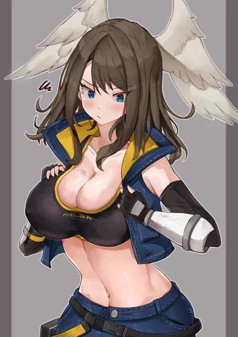 【再掲】セナの服はさすがに小さすぎたユーニ