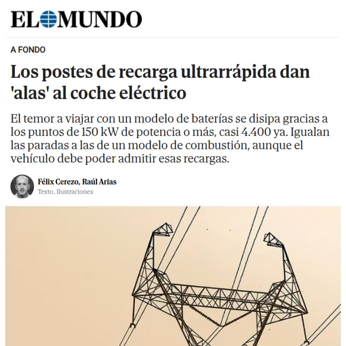 AEDIVE (@aedive) on Twitter photo 📰 «Los postes de recarga ultrarrápida dan 'alas' al coche eléctrico»
✒️ Pieza de <a href="/cerezus/">Félix Cerezo Muñoz</a> en <a href="/elmundomotor/">El Mundo Motor</a> que plantea una buena pregunta: Para que el coche de baterías se consolide, ¿es más importante la autonomía o la velocidad de recarga 👉 elmundo.es/economia/macro… 📰 «Los postes de recarga ultrarrápida dan 'alas' al coche eléctrico»
✒️ Pieza de <a href="/cerezus/">Félix Cerezo Muñoz</a> en <a href="/elmundomotor/">El Mundo Motor</a> que plantea una buena pregunta: Para que el coche de baterías se consolide, ¿es más importante la autonomía o la velocidad de recarga 👉 elmundo.es/economia/macro…