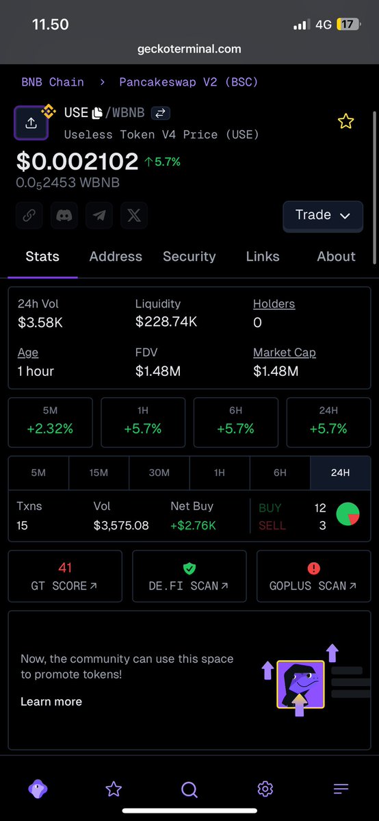 UselessMathias's tweet image. discord.gg/Rd74Exw32d
#CryptoMarket #bsc #USELESS #Altcoins #Altseason