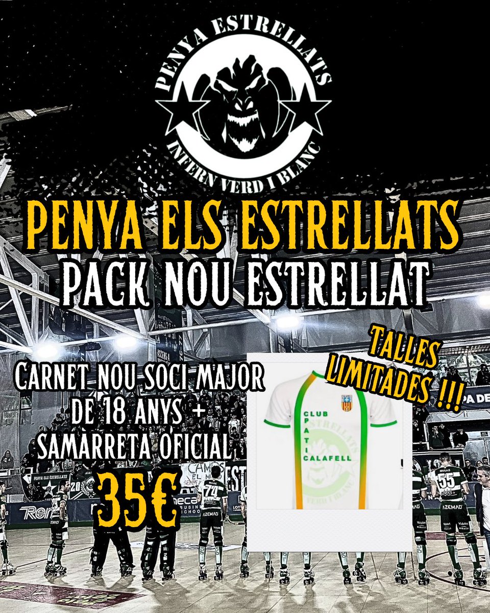 ElsEstrellats's tweet image. 𝐅𝐄𝐒-𝐓𝐄 𝐒𝐎𝐂𝐈 𝐄𝐒𝐓𝐑𝐄𝐋𝐋𝐀𝐓 

Com cada any comença la temporada de captació de socis de la Penya Els Estrellats,una petita quantitat simbólica ens dóna molta força per poder encarar tota la temporada, fes-te soci Estrellat !!!