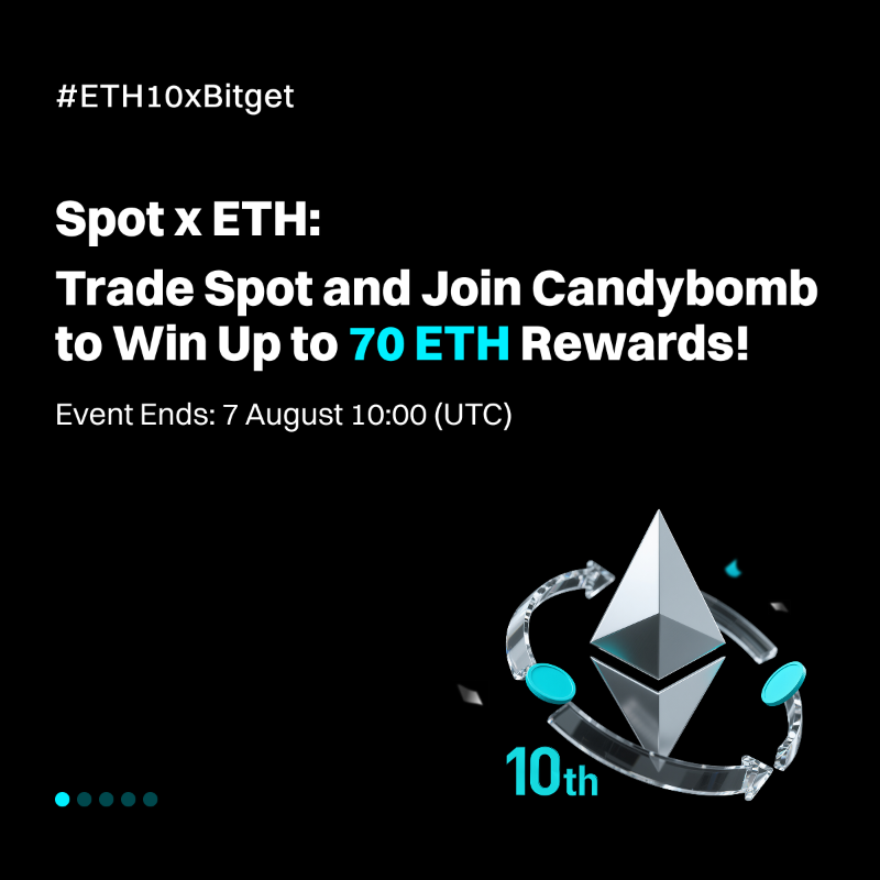 bitget's tweet photo. How to stack #ETH when others wait for ATH?
 
Celebrate #ETH10xBitget and share $660,000 prize pool!
 
🔹 Simply by trading Spot, Futures, Earn, VIP, or Fiat
🔹 Follow us and RT to win extra $10,000 ETH! https://t.co/zr64yaKNDh

Click poster for details👇