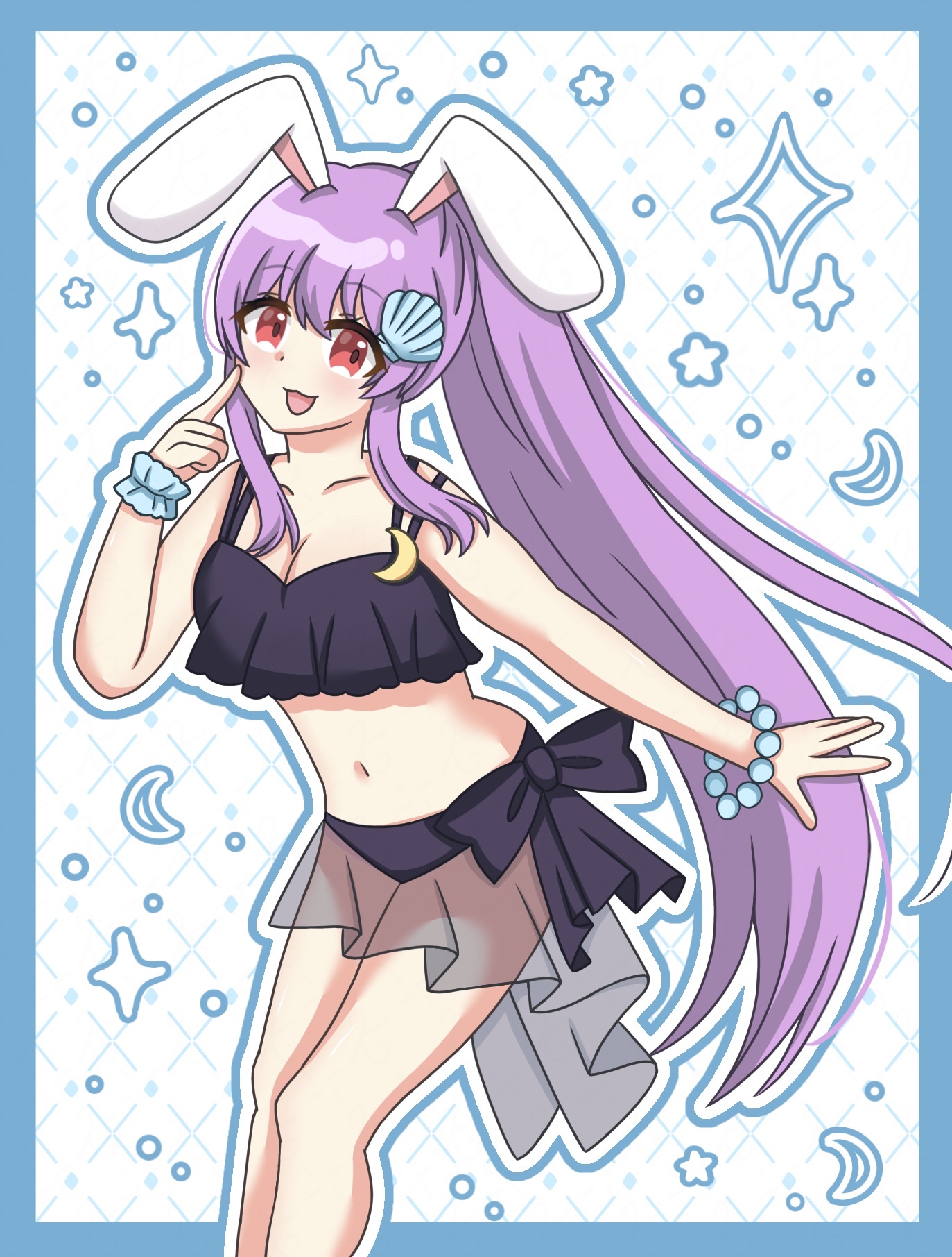 東方project うどんげ 水着 美少女 クリアファイル VZ1 東方クリア