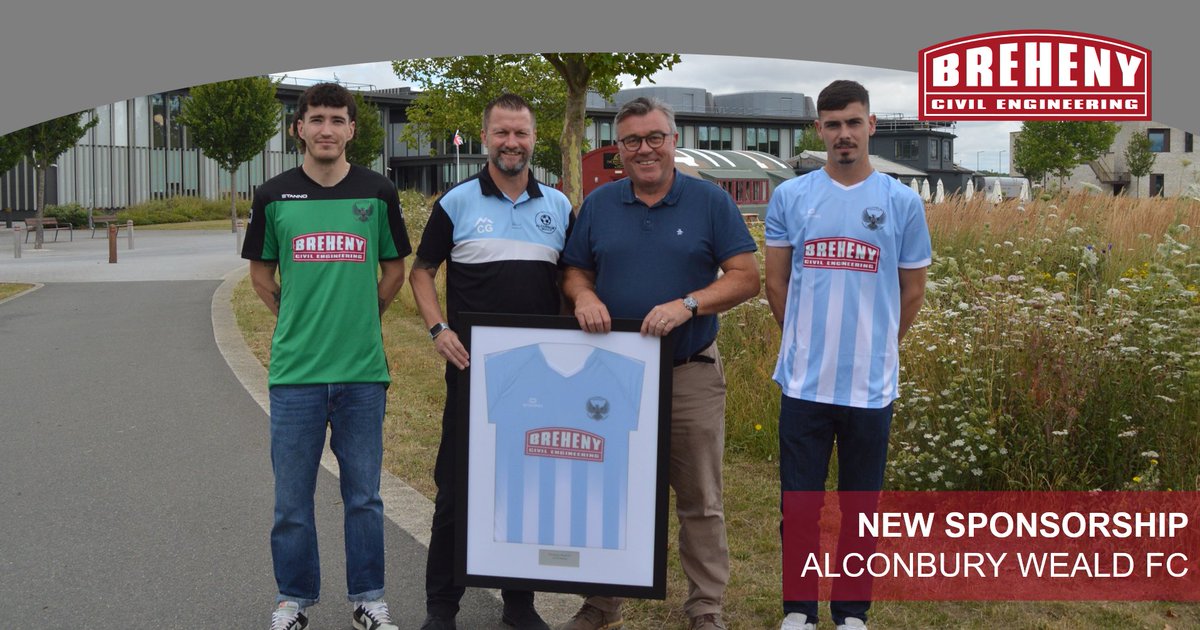 Breheny is delighted to sponsor <a href="/FcAlcWeald/">Alconbury Weald FC</a> for the next 2 seasons in the <a href="/GCEHireFleet/">GCE Hire Fleet Ltd</a> Peterborough &amp; District Football League.

We wish them every success this season!

#Sponsorship #CommunitySupport #GrassrootsFootball #AlconburyWealdFC #BrehenyCivilEngineering #LocalFootball