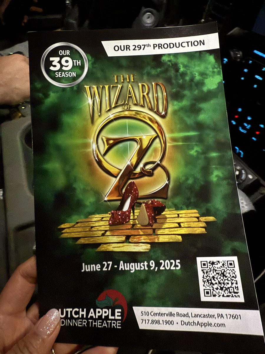 What a great show! Enjoyed the Wizard of Oz! <a href="/DutchApple/">Dutch Apple Dinner Theatre</a> 🪄🎭