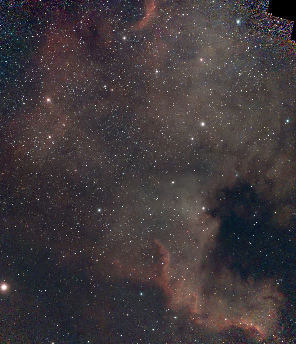 astronomer_g15's tweet image. North America Nebula (NGC 7000). 27 July 2025. Seestar S50 Smart Telescope on Alt-Az mount with 2.0 framing. 519×10s (Integration Time: 87 minutes) stacked in Siril &amp;amp; processed in Siril, Graxpert, Cosmic Clarity Suite &amp;amp; ACDSee. Location: Abbottabad, Pakistan.
@smartphone_astr