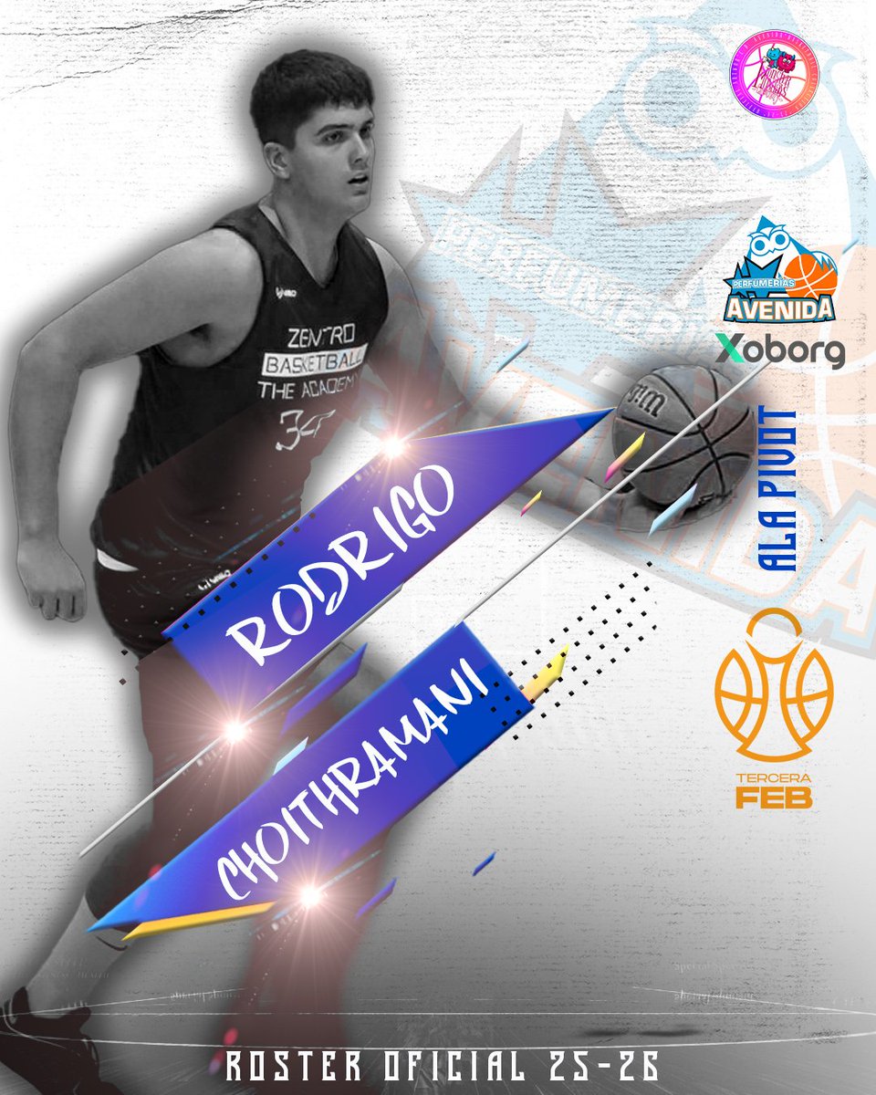 CBAvenida's tweet image. #TerceraFEB FICHAJE 🚨
La "perla" que completa, de momento, la plantilla de AVENIDA XOBORG 🦪
🔷 Rodrigo CHOITHRAMANI 🇪🇸🔷
🎨 @MonsterMondays_
➕ info perfumeriasavenidabaloncesto.com/sala-de-prensa…