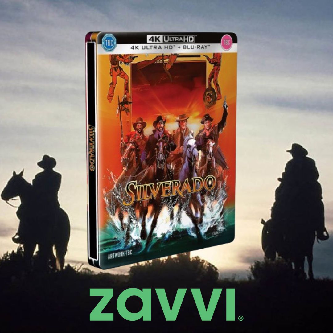 zavvi's tweet image. &quot;The world is what you make of it, friend. If it doesn&apos;t fit, you make alterations...&quot;

1980s western classic SILVERADO is coming to 4K, and there&apos;s a steelbook too!

Pre-order now &amp;gt;&amp;gt;&amp;gt; zavvi.com/4k/silverado-4…