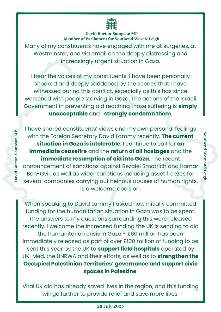 DavidBSampson's tweet image. Please see below my statement on the ongoing crisis in Gaza.
