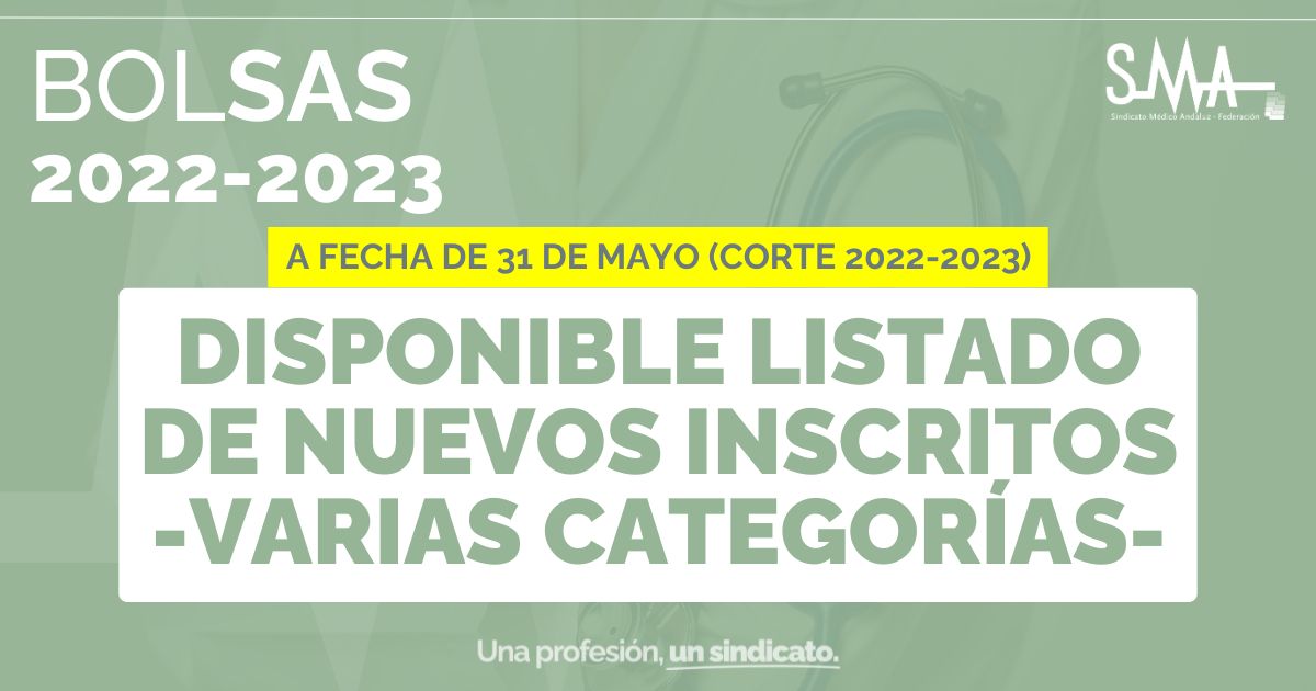 smandaluz's tweet image. 🟩 BolSAS (Corte 2022-2023): Publicado el Listado de nuevos inscritos a 31 de mayo.
📌 Varias categorías.
Más información en 👉 smandaluz.com/disponible-lis…