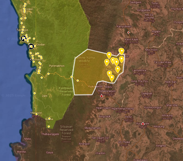 Since the capture of Gwa in December, the AA alongside local PDFs has gradually advanced into areas of neighbouring Ayeyarwady Region. 

They now control a ~20km stretch of the Pthein-Monywa highway, between the Artillery Battalion 344 base in Yegyi Township, and the Military