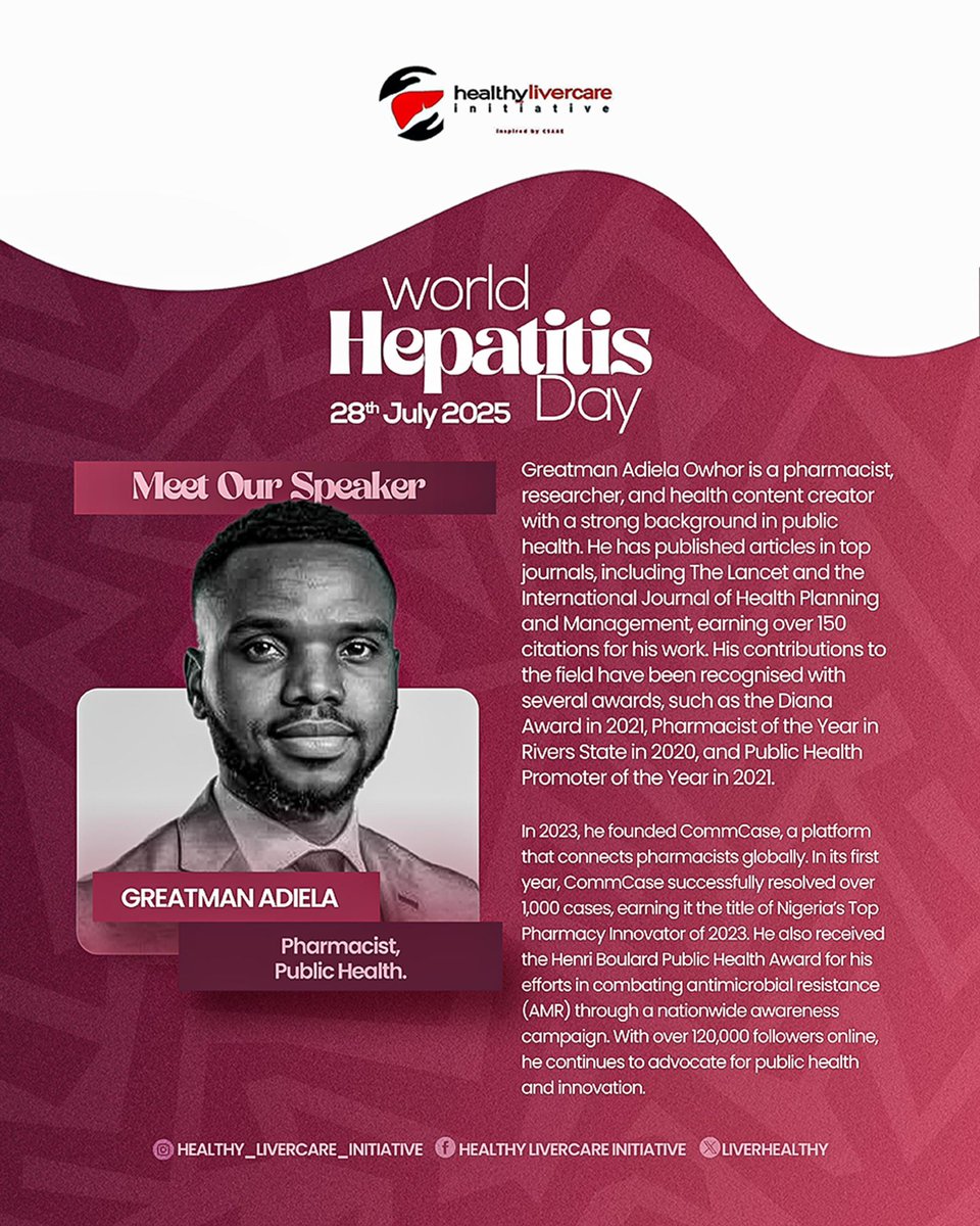 It’s #WorldHepatitisDay 

Today, I will be live with <a href="/LiverHealthy/">Healthy Livercare</a> to discuss Hepatitis.

8PM GMT+1
Clear your schedules
Come with your questions 
Come with your opinions 

See you soon