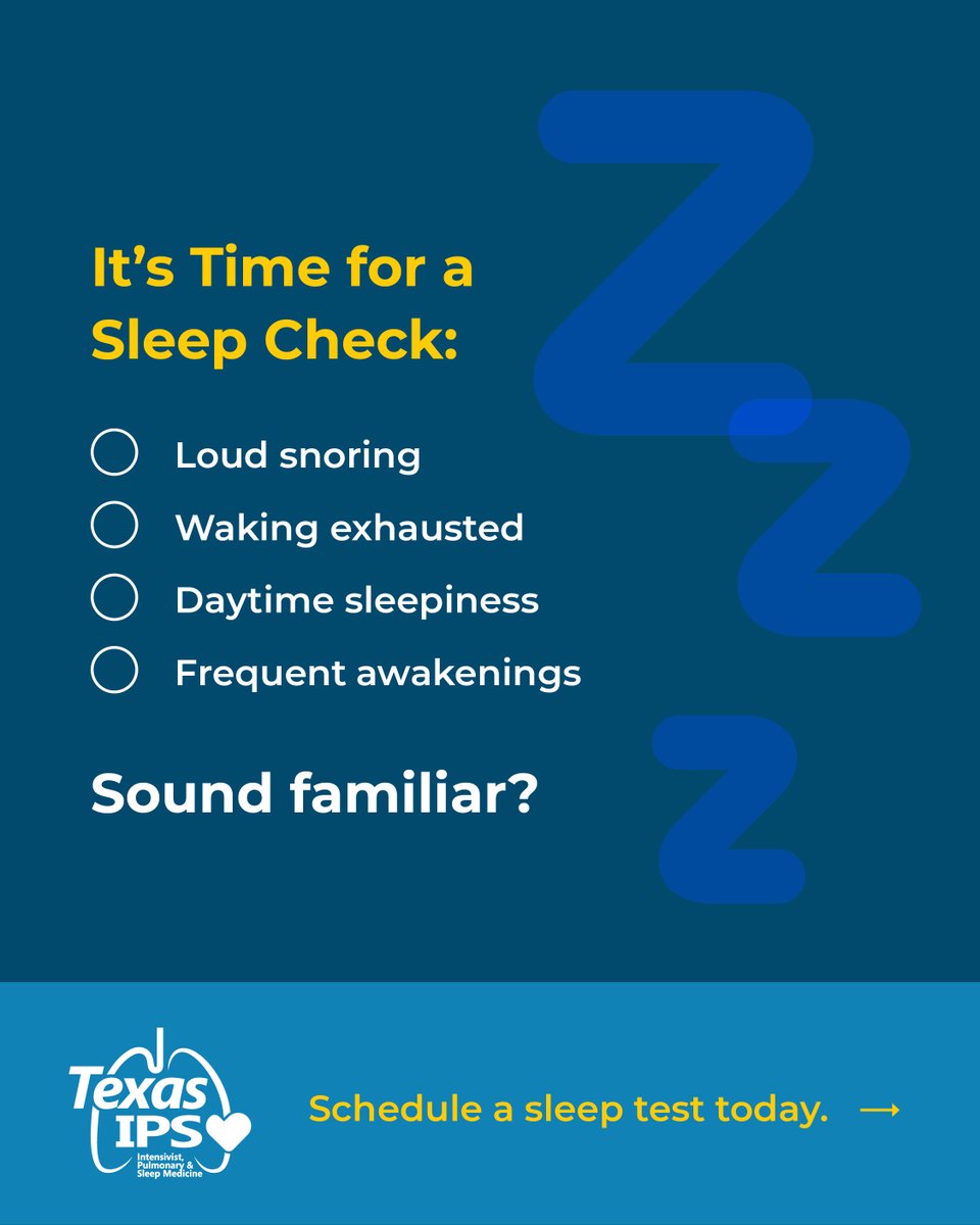 Sleep disorders can do more than just make you tired—they affect your overall health. Texas IPS diagnoses and manages sleep conditions, so you can feel refreshed and alert again. Schedule an in-office or at-home sleep evaluation. Learn more: texasips.com/sleep-disorders