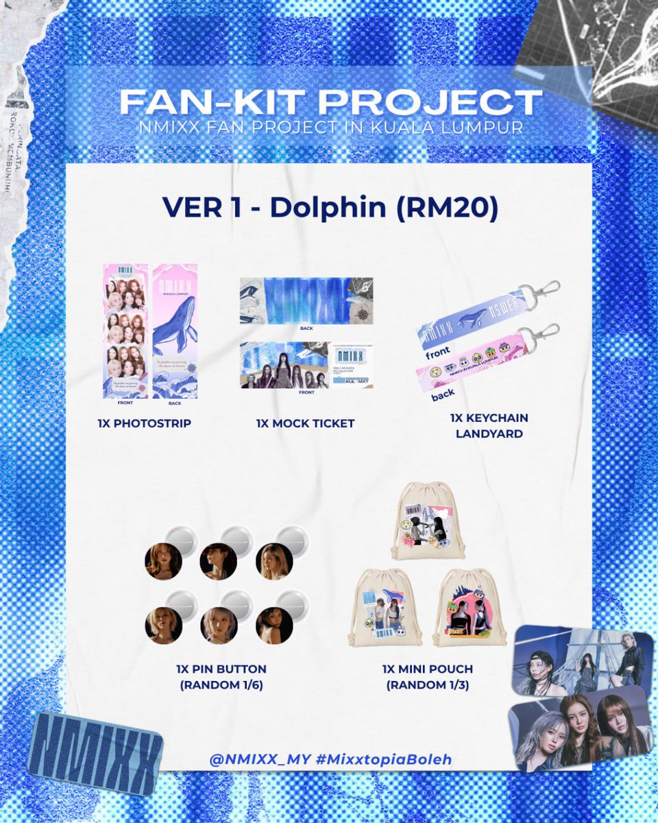 NMIXX_MY's tweet image. FAN-KIT REVEAL (2/5)
VERSION 2 - Dolphin (RM20) 🐬
For those who want a little more weight to their concert goodies! Admin lurve gila the duo pouches!!
Order here! ⬇️⬇️
forms.gle/Dy76yjLhhJCps7…
#NMIXX #NMIXXinKL #NMIXXinMalaysia #WTS
#2025KWaveSuperConcert