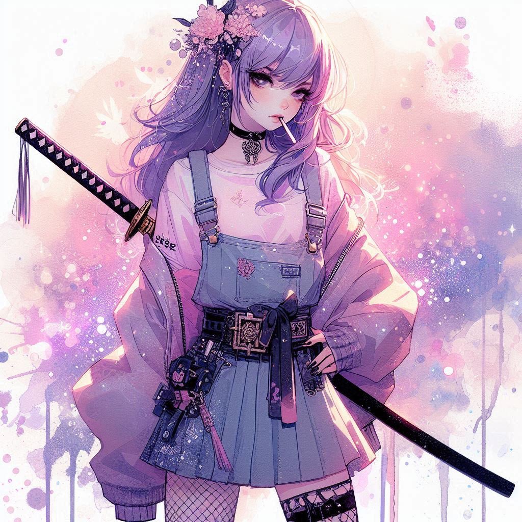 mugi_shiotsuki's tweet image. #サムライパンクとは

パンクを強めに出すと、こうなる。
Samuraiが負けちゃう。

 #AIart  #AIイラスト