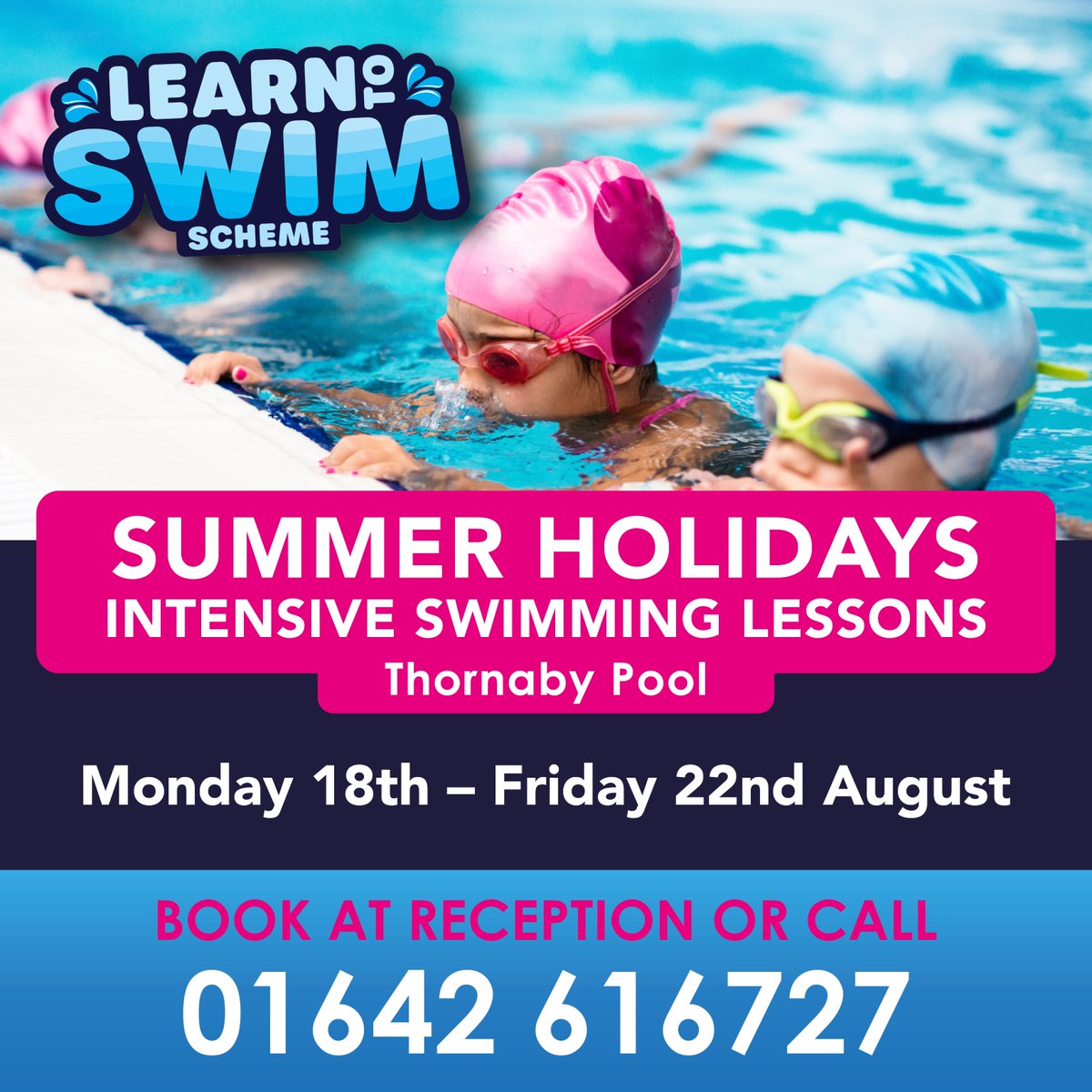 TeesActive's tweet image. 🚨UPCOMING LEARN TO SWIM SESSIONS🚨 Book your child for our intensive summer course! 🏊📍IB Leisure 📍Billingham Forum 📍Stockton Slash 📍Thornaby Pool. Check session times here 👉 teesactive.co.uk/swimming-cours…