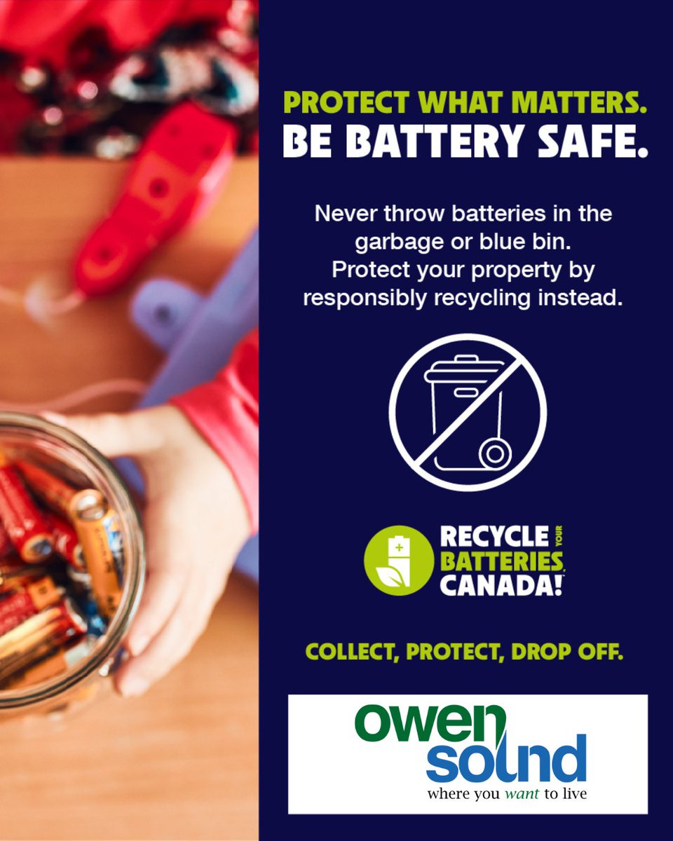 🪫Dead batteries on your hands? Don’t trash them, recycle them. 
🗑️Remember to safely recycle used batteries during Household Hazardous Waste Days. 
✅Next HHW Day is Saturday,  August 16