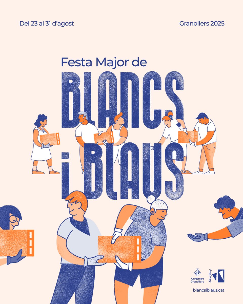 Recorda que ja pots consultar tota la programació de la 42a edició de la Festa Major de Blancs i Blaus!
🗓️Entre el 23 i el  31 d’agost
ℹ️: granollers.cat/festamajor