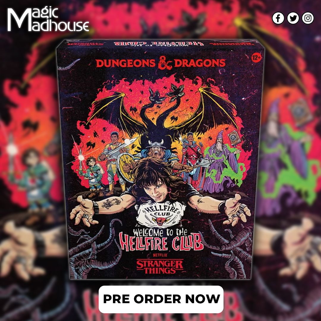 magicmadhouse's tweet image. 🎲🔥 Roll for initiative, nerds! D&D: Welcome to the Hellfire Club is up for PRE-ORDER NOW! Stranger quests await—grab your dice and join the party! ⚡🧠
- magicmadhouse.co.uk/wizards-of-the…