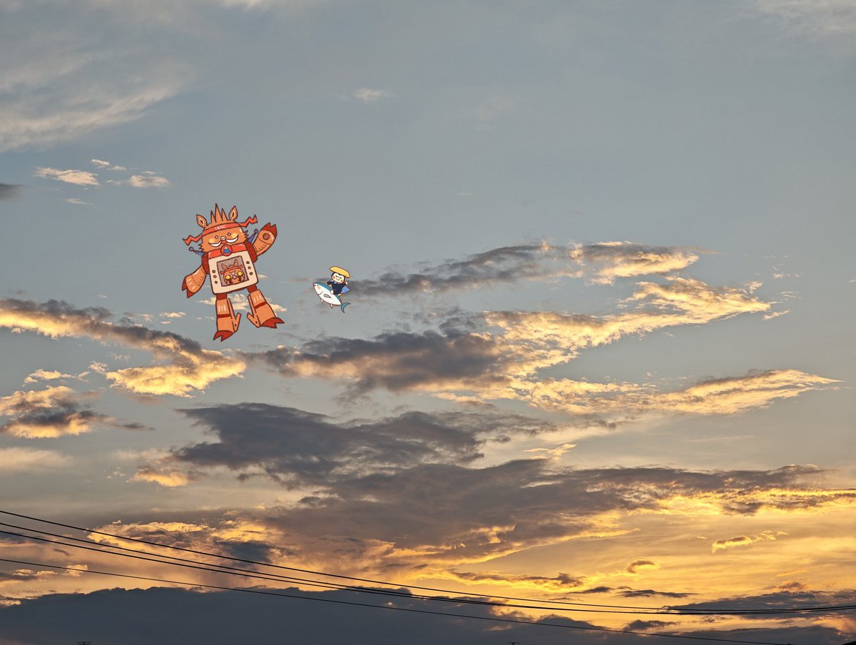 isaosan130's tweet image. しご
おわーー！！！！の
夕焼けこやけー！！！
かえろー！！！！