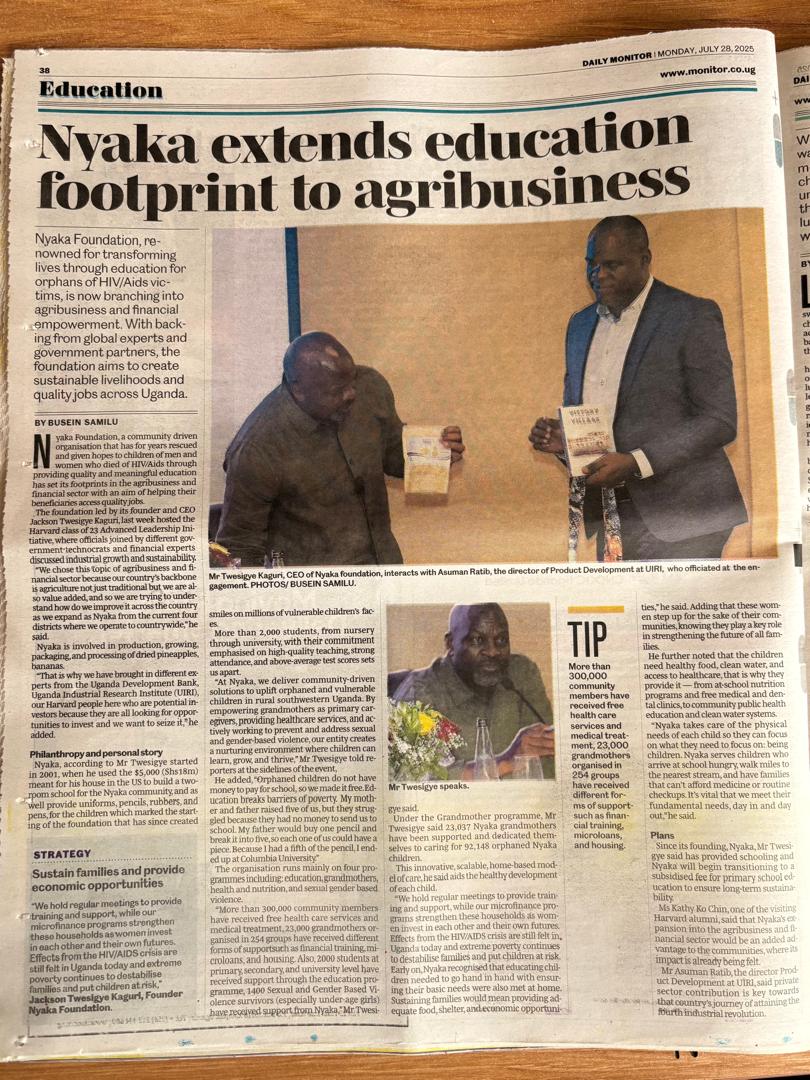 And in the NEWS today &gt;&gt; #nyakaimpact

<a href="/NyakaGlobal/">Nyaka</a>