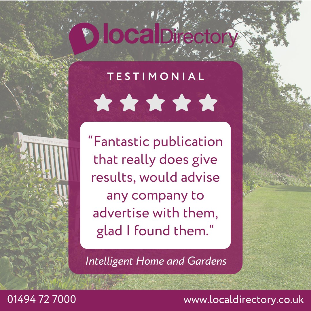 localdirectory2's tweet image. ⭐Testimonial⭐  Nothing makes us prouder than happy clients.  Here&apos;s what Intelligent Home and Gardens had to say about us!  #testimonialtuesday #5starreview #leafletdistribution