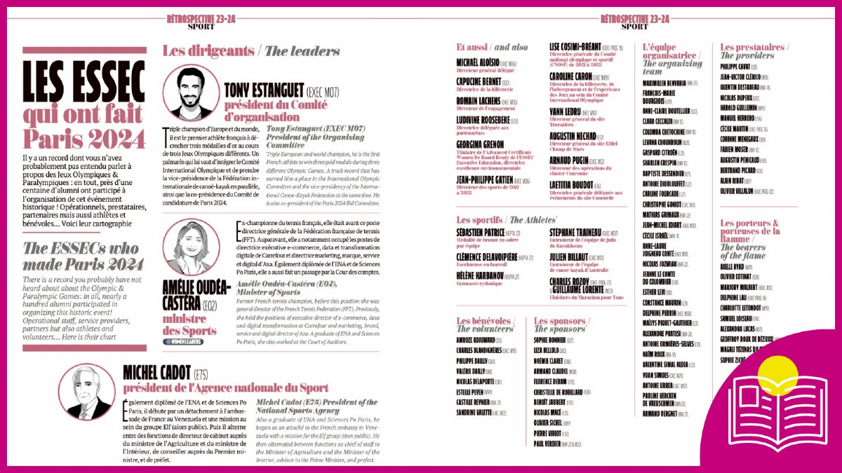 essecalumni's tweet image. 📖 ESSEC BOOK | Un an après, vous êtes nostalgiques des Jeux Olympiques ?
Nous aussi !

▪️ Redécouvrez les 100 alumni qui ont fait Paris 2024 dans la rubrique Sport de l'ESSEC Book 2023-2024 : f.mtr.cool/izooqtpnvo