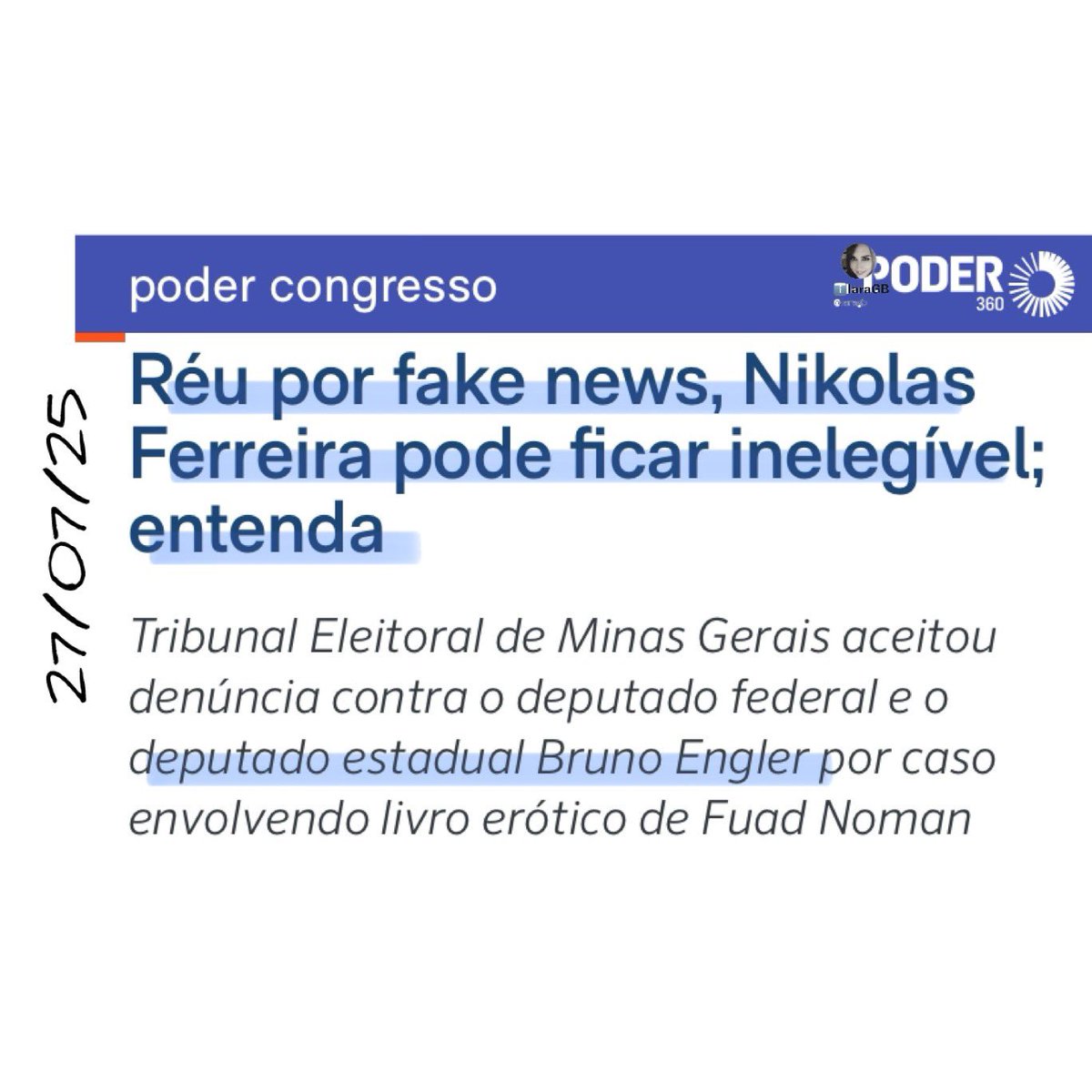 iaragb's tweet image. Querem tirar todos no tapetão‼️

Enquanto isso o caso GlauberBraga segue protegido no congresso.

A direita precisa usar das mesmas ferramentas e não utiliza.
