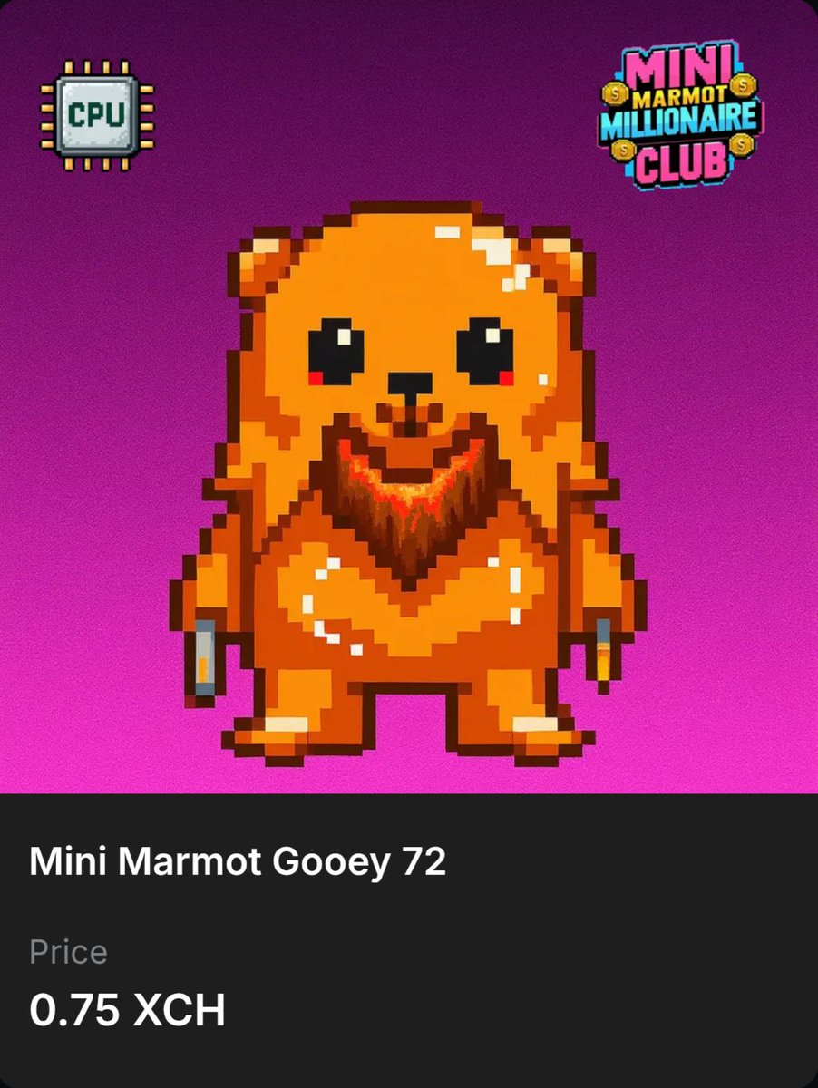 Only three <a href="/OrangeGooey/">🍊</a> for sale and a floor of 0.75 $XCH seems like a steal 🍊