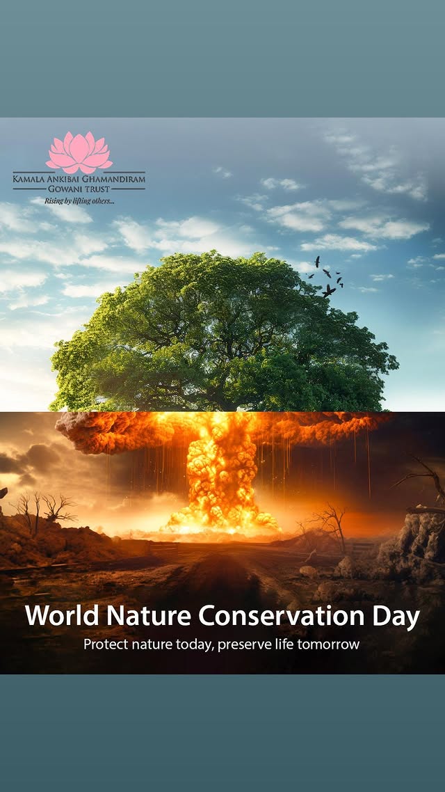 Nature doesn't need us.
But we need nature.

This #WorldNatureConservationDay, choose wisely: 🌳 or ☢️

#ProtectNature  #ClimateCrisis #KamalaTrust #RisingByLiftingOthers #GreenFuture