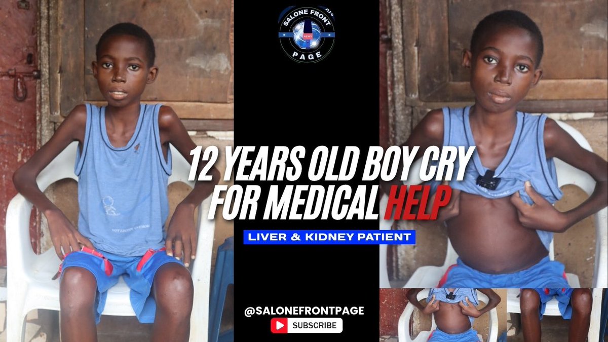 ChernorMomoh01's tweet image. Listen to the story of a 12-year old Mahmoud, a kidney and liver patient who is currently crying for help.😢🙏 #SaloneX
Here is the link: youtu.be/TqXhADmbNxo?si…