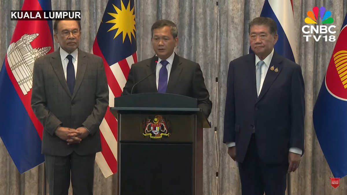 #BREAKING: Cambodia and Thailand have agreed to an immediate and unconditional ceasefire, effective from midnight on July 28, Malaysian Prime Minister Anwar Ibrahim announced following talks.