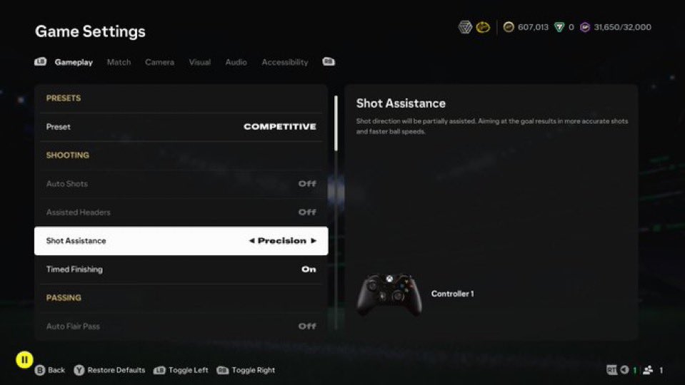 FIFA22_INFO's tweet image. Practice for FC 26 now

• ✅ Use Precision Shooting 
• ✅ Turn Timed Finishing OFF

Precision will be the skill gap next year ✅