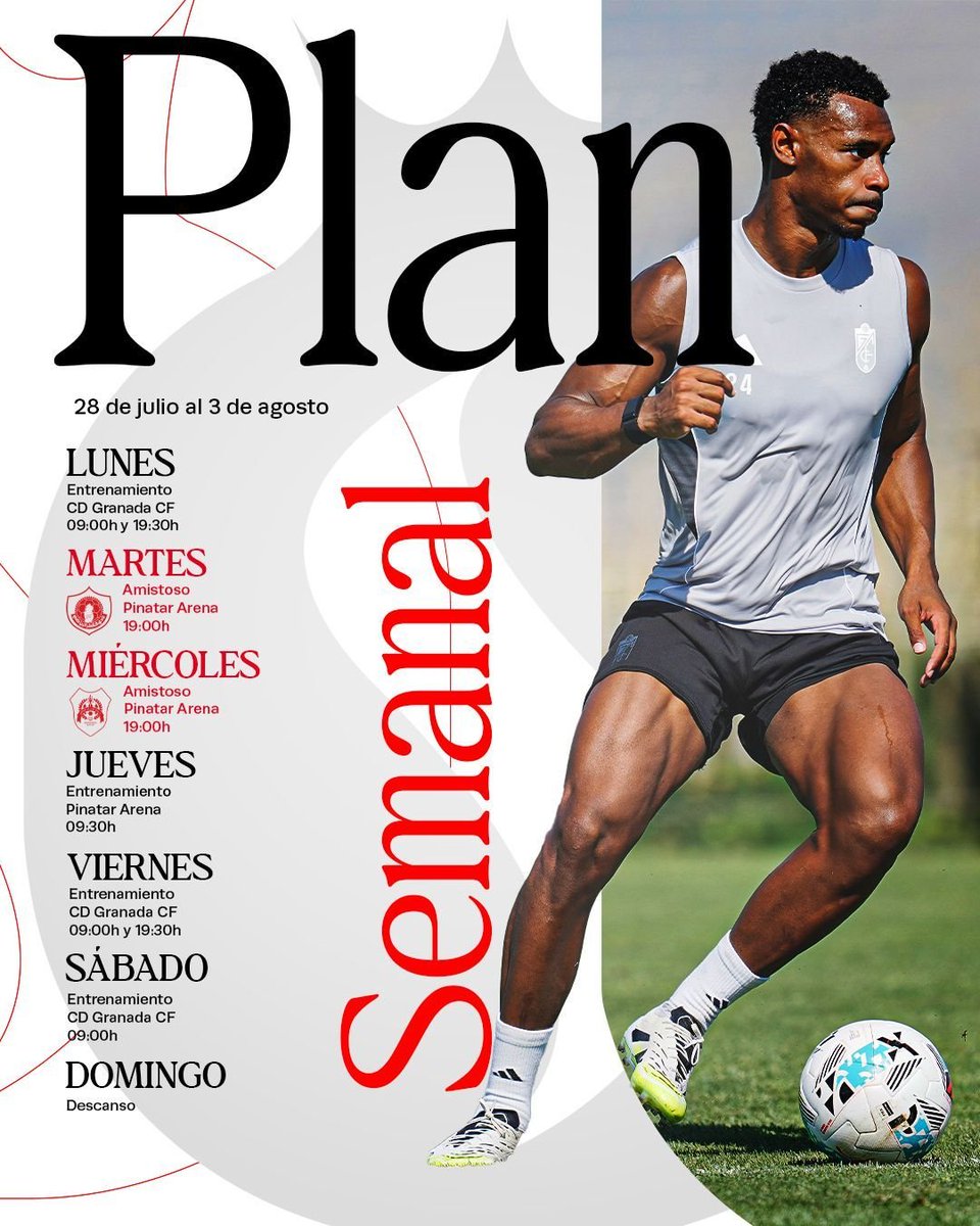 rmarcagranada's tweet image. El Granada viajará este martes a Pinatar para disputar dos amistosos.
Volverá el jueves para seguir trabajando en la Ciudad Deportiva hasta el domingo que descansa el equipo.