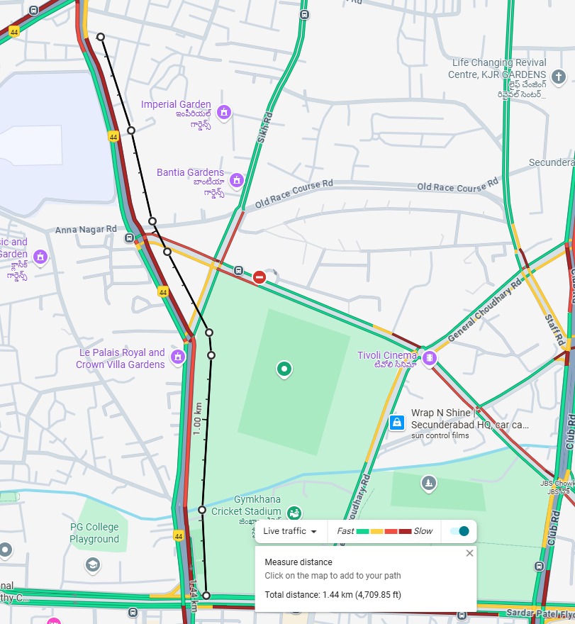 HYDTP's tweet image. #HYDTPinfo
#TrafficAlert
Due to heavy flow of traffic and peak hours, movements of vehicles are slow from Tadbund, Anna Nagar Road, Balamrai, Lee Royal Palace towards CTO.
#TrafficUpdate