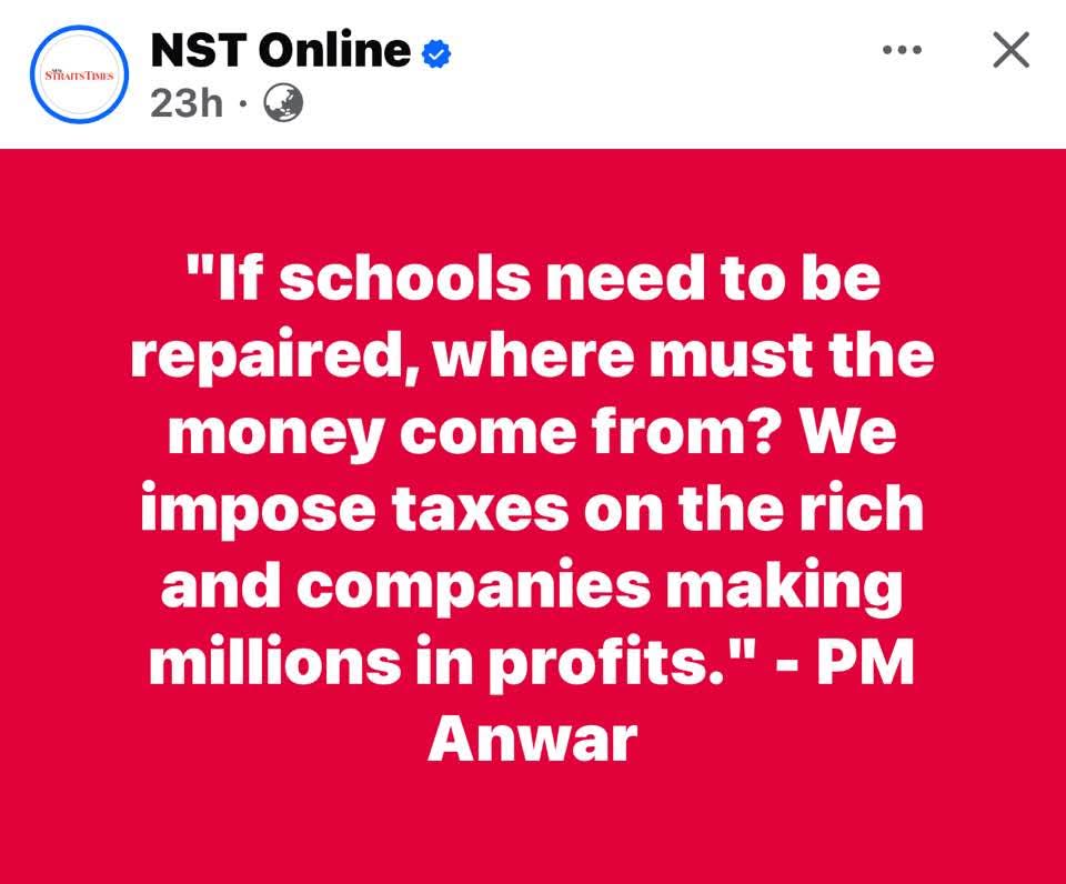 riz_esp's tweet photo. Either you're plain stupid or ignorant @anwaribrahim. You are not increasing the corporate taxes. You increased the SST including imported fruits. How much does a company's spend on imported fruits? https://t.co/rJQkfSxeOw