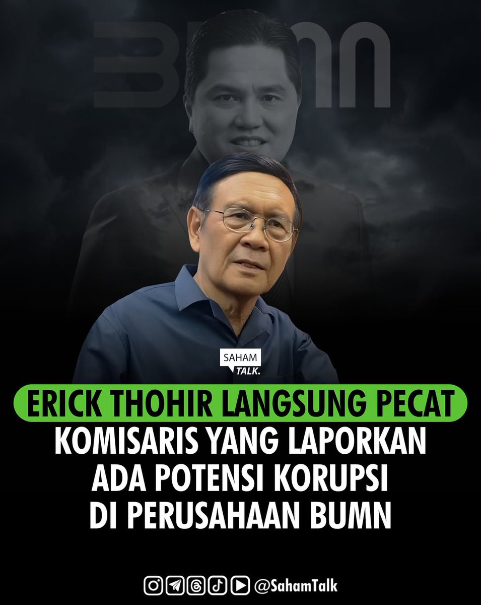 Apa Erick Thohir sedang menjalankan nilai nilai akhlak yang menjadi slogan BUMN?