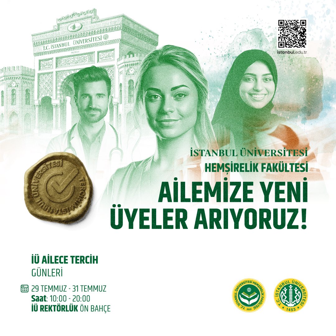 istuniresmi's tweet image. 👩🏼⚕️ 2030’da yaşamın en kritik anlarında insanlara umut olmak ister misiniz?
Bilgi, şefkat ve profesyonelliği birleştiren güçlü bir eğitim…
İÜ Hemşirelik Fakültesi Ailesi, sadece sağlık çalışanı değil, lider hemşireler yetiştiriyor.