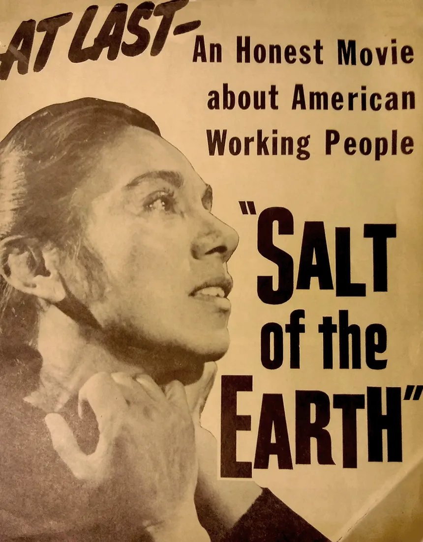 NRC_Kodi's tweet image. Herbert Biberman’s Salt of the Earth was originally blacklisted by the Hollywood establishment for its promotion of Communist politics. Echoing the style of Italian Neorealism, the film portrays Mexican-American miners striking against the Delaware Zinc Company in New Mexico. The…