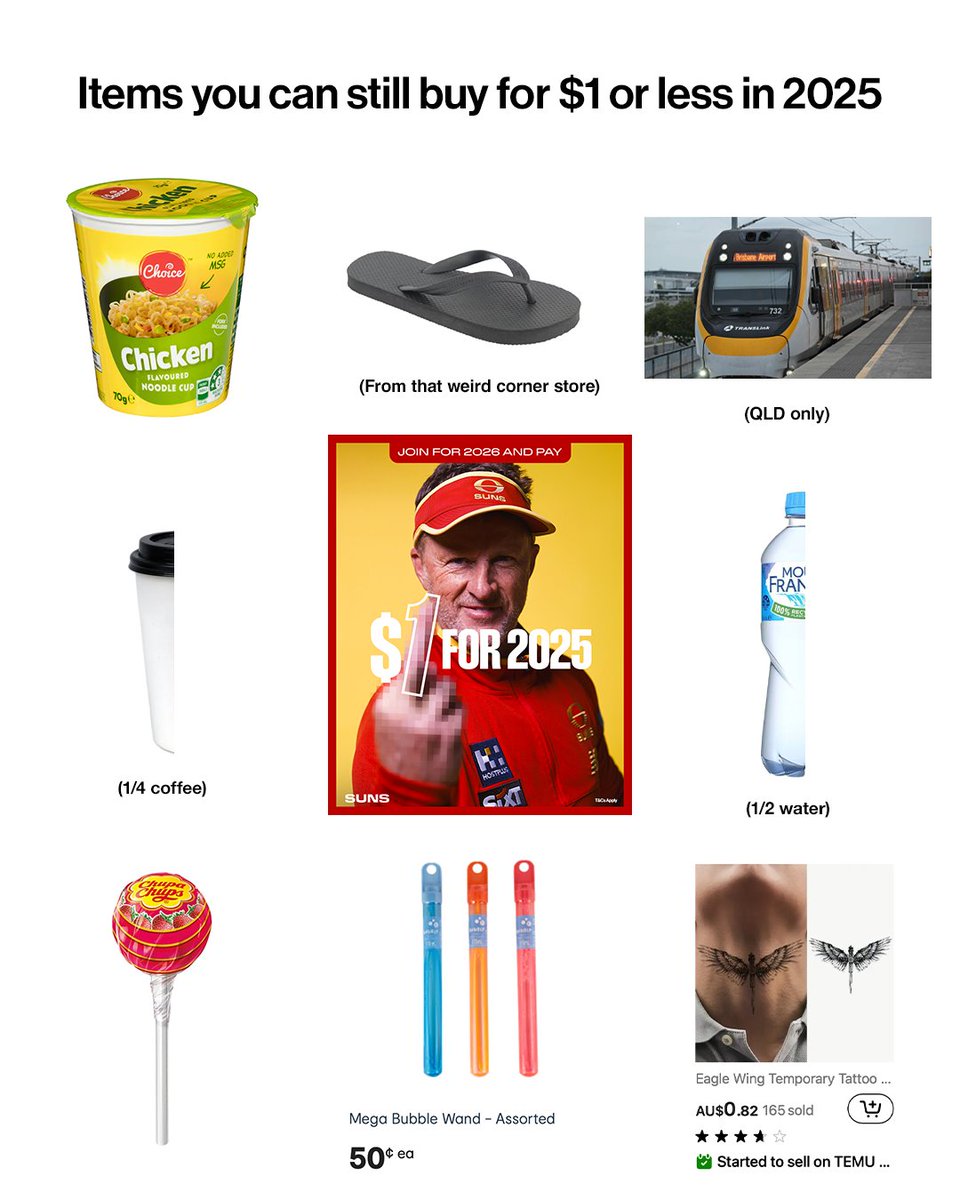 GoldCoastSUNS's tweet image. It's almost impossible to get anything for $1 these days...except for our $1 Membership 😉
Buy now: am.ticketmaster.com/goldcoastfc/…