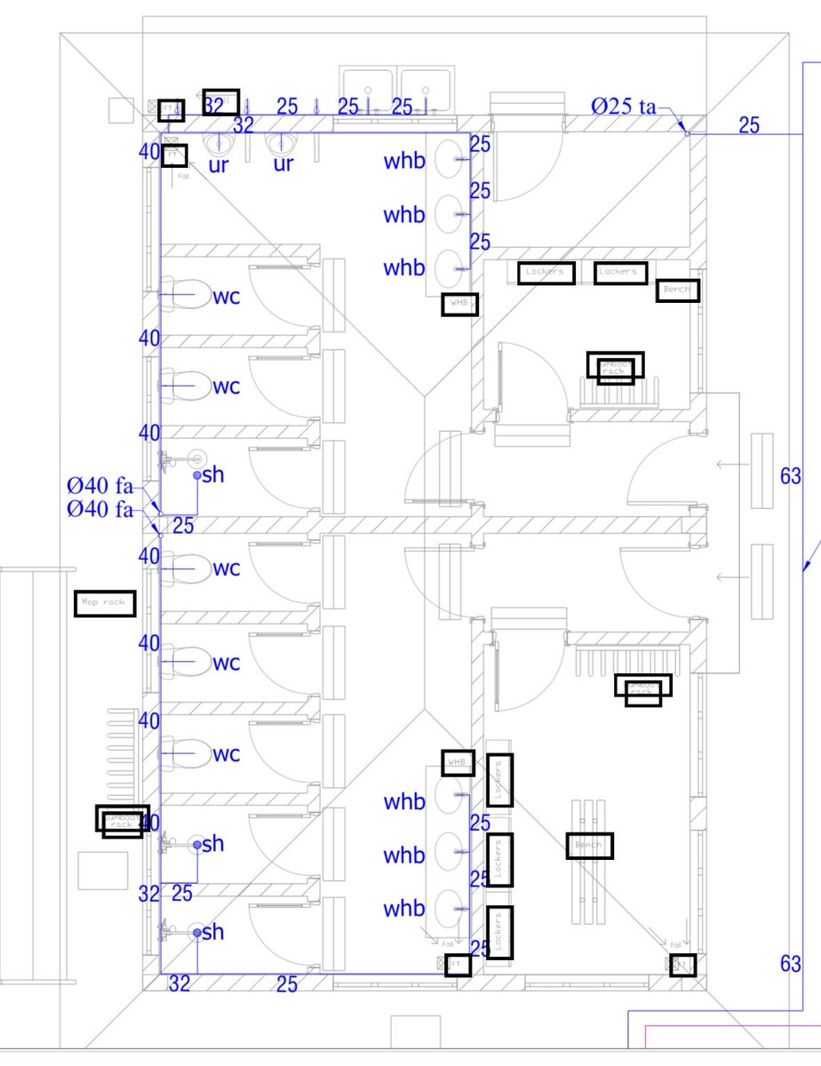 lucindajanet's tweet image. Good morning, below is a fresh water distribution layout for an ablution block😃