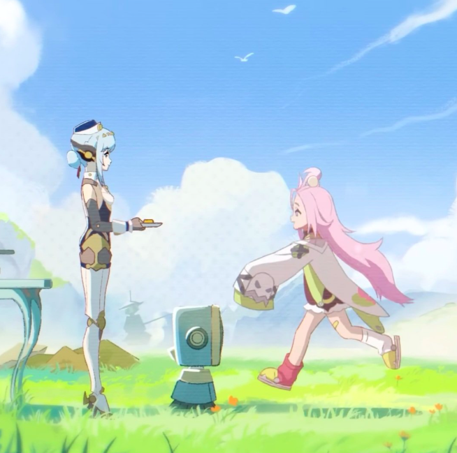 khaenriahbot's tweet image. just realised Ineffa and Aino are basically Hakase and Nano from Nichijou