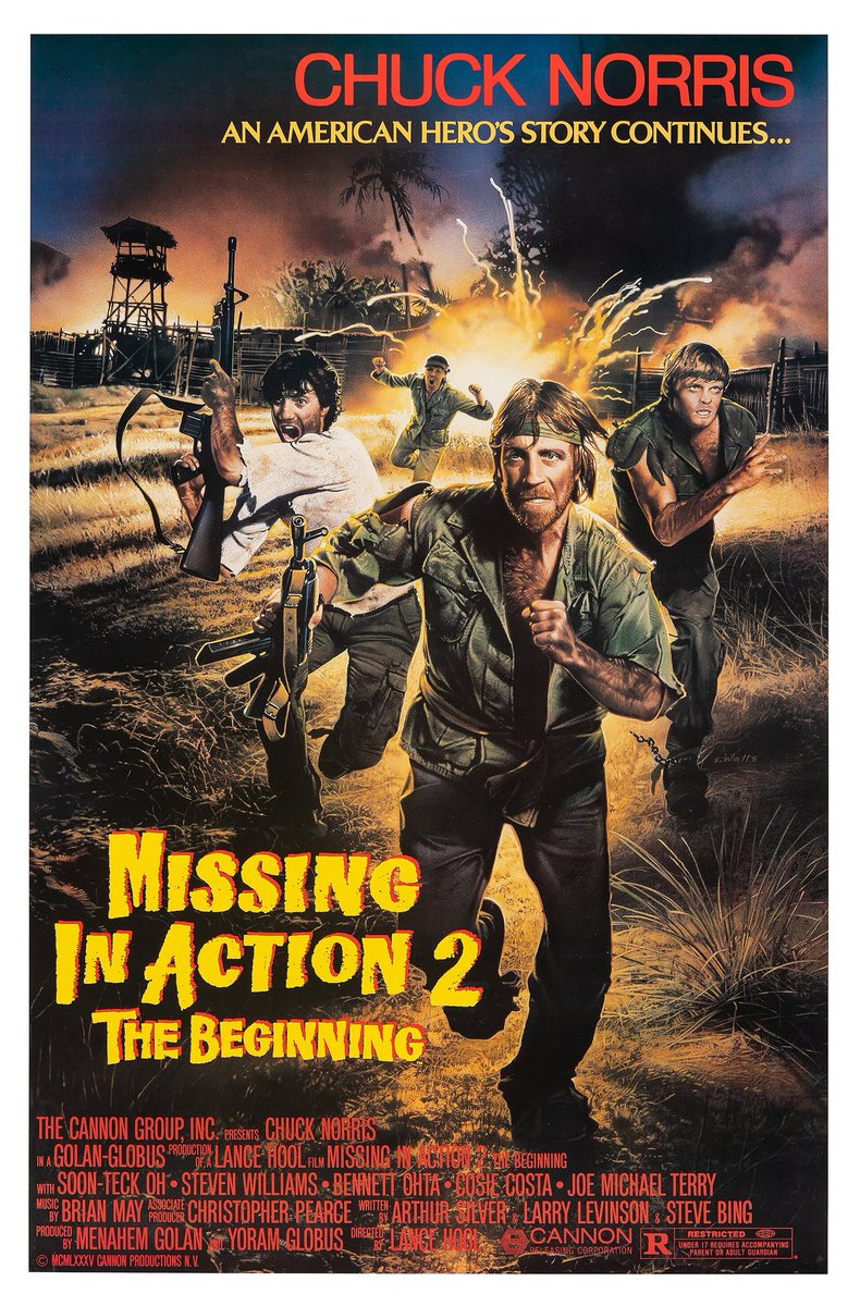 Spaniard006's tweet image. MISSING IN ACTION 2: 
               THE BEGINNING &apos;85

The fact that Farleys sensae from Beverley Hills Ninja is the POW camp leader and Professor Tanaka is just f*cking up Chuck Norris and gang...its like a dream come true #Film #80s #NowWatching #ChuckNorris