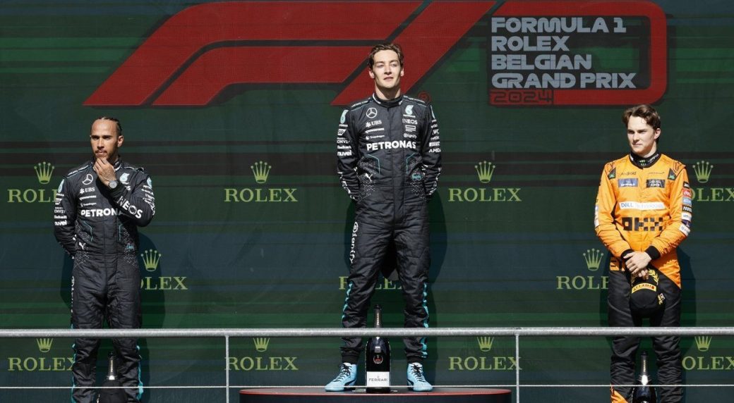 Un 28 de julio de 2024 se corría el GP de Bélgica en Spa. Desde el 6º en parrilla, George Russell (Mercedes-Benz W15) llegaba 1º pero era descalificado por peso. 105ª victoria para su compañero Lewis Hamilton 2º Oscar Piastri (McLaren MCL38) y 3º Charles Leclerc (Ferrari SF24)