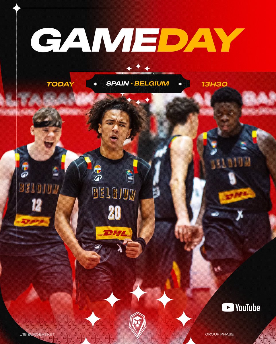 U18 Lions 🦁 face <a href="/BaloncestoESP/">Baloncesto España</a> today in their last pool game 👊

#basketballbelgium #u18lions