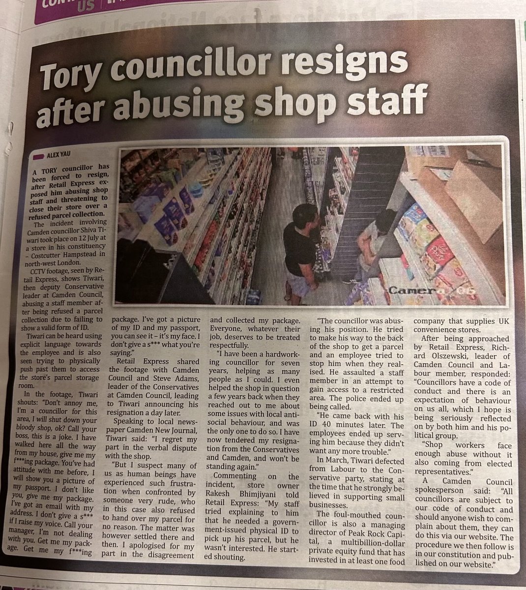 EDiamond136's tweet image. From this morning’s Retail Express …… It’s not always the usual suspects that abuse shop staff ….